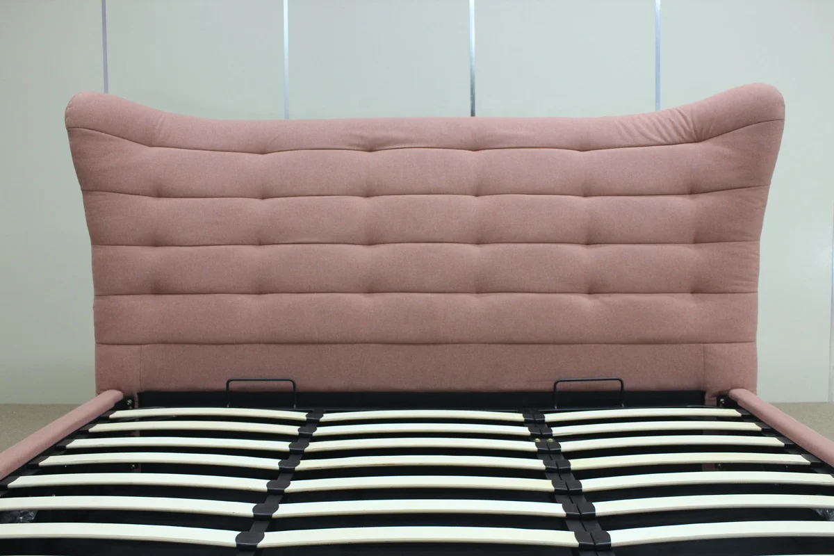 upholstered wooden design modern furniture frame king size bed
