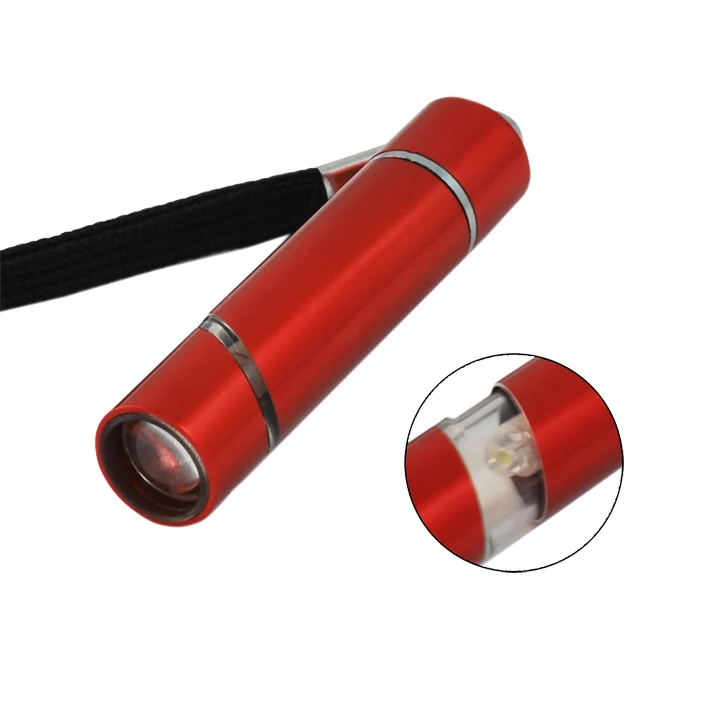 Promotional Customized Logo Mini Pocket Zoom mini flash light keychain light