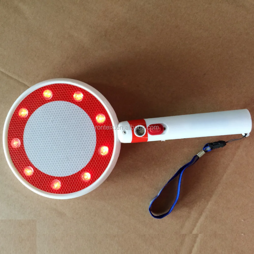 Hand-Held Flashing Road Traffic LED Stop Signs for Safety Signal