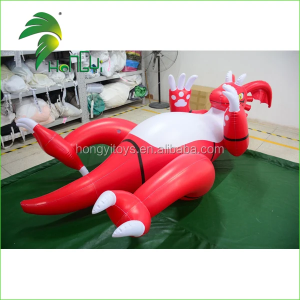 Hongyi Newest Customized High Quality Giant Durable Inflatable Red Dragon Toy With Love Hole  For Sale