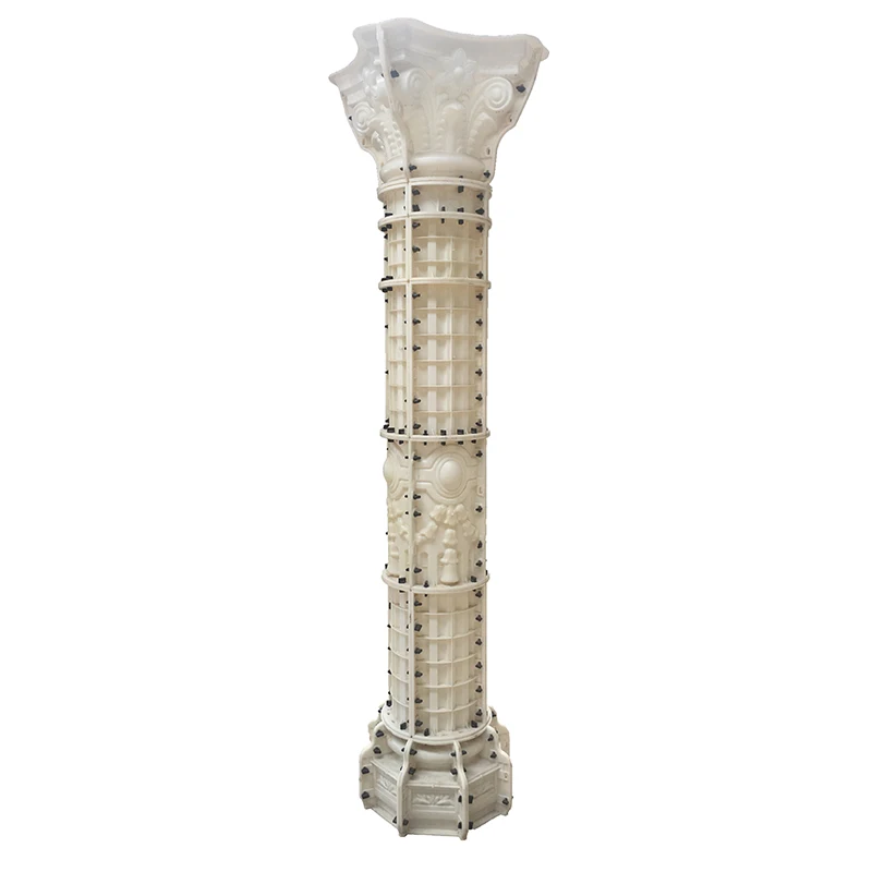 Factory wholesale ABS plastic concrete plain pillar 30cm x 300cm roman column mould