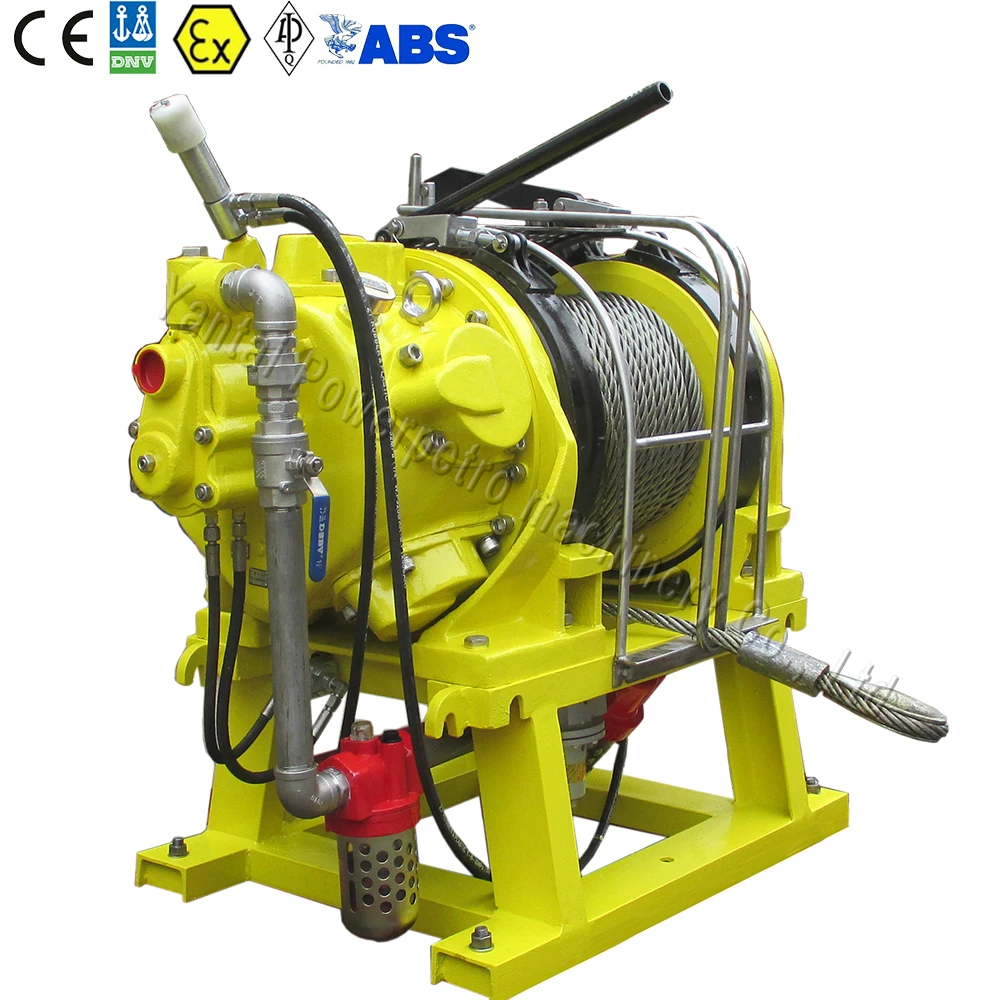Remote Controlled 5 ton Air Driven Winch Cable Pulling Air Winch for Underground Mines