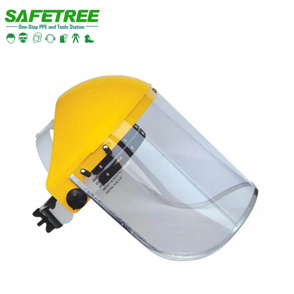 CE EN166 PC Visor Protective Face Shield worker safety face shield with cheap price impacting resistance for chemical & dust