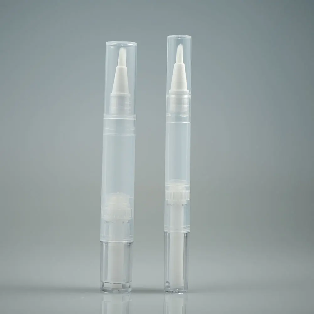 Transparent 3ml UV gel empty nail polish pen / lip gloss tube / twist up tube for base coat packing