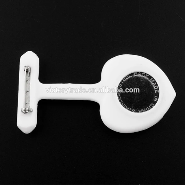 V-NW03 Promotion Love Heart Shape Silicone Cover Quartz Nurse Fob Watch