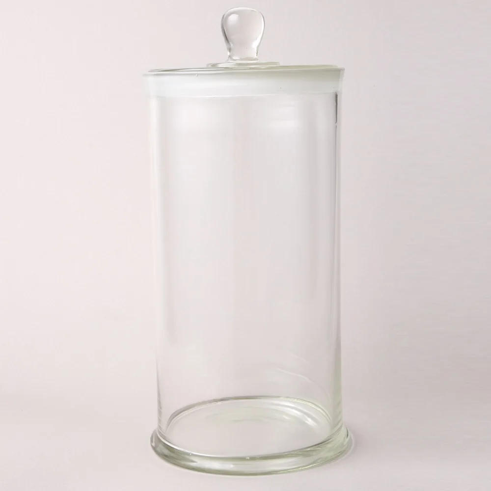 HUAOU 180x450mm Specimen Jar with Knob and ground-in glass stopper