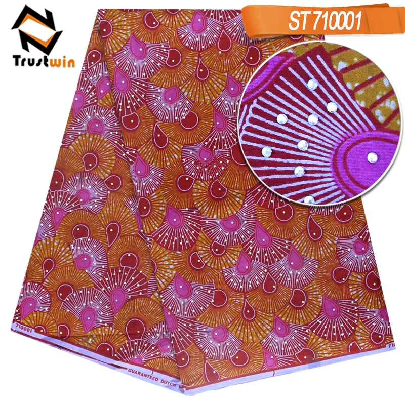 Hot sale african super java ankara wax print fabric with stones