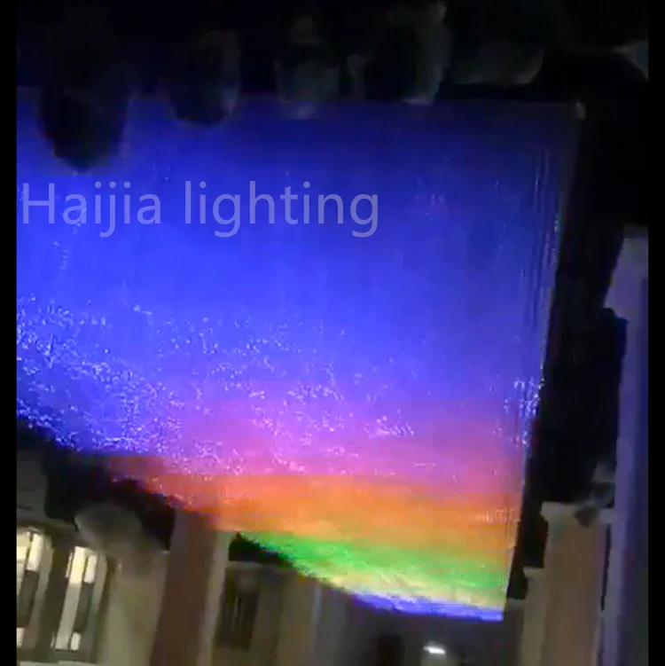 DMX512 running colourful bar and night club disco lighting decoration cloud fiber optic chandelier