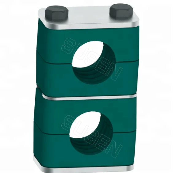 hydraulic Nylon / Plastic insulated pipe clamp/PP twin pipe clamp