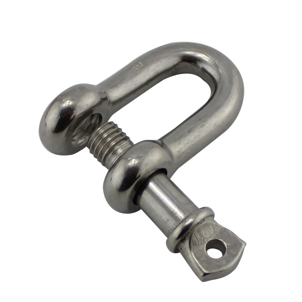 High Quality SS304/316 Captive Screw Pin US Type D Shackle