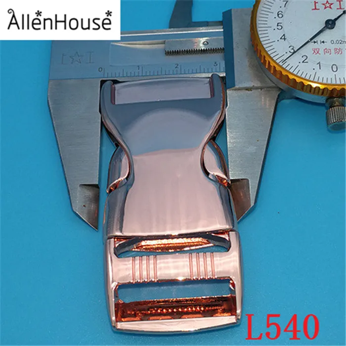 luxury Colorful rose gold 25mm big side release buckle, breakaway buckle zinc alloy clasp for paracord bracelet