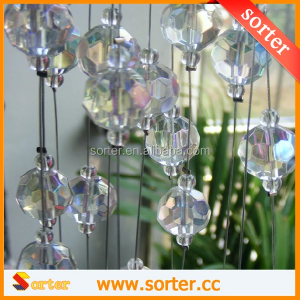 Crystal bead curtain,Round ball beaded curtain, room dividers