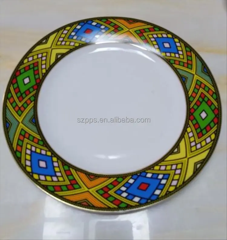 Hot sale 20pcs dinner set Ethiopian and Eritrean art dinnerware set Road deisgn