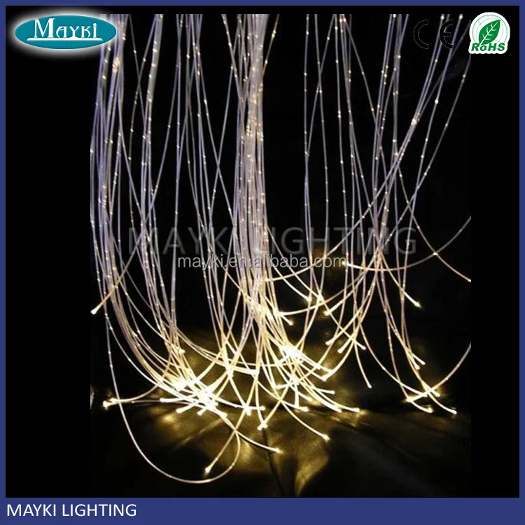 3*0.75mm PMMA sparkle flash fiber optic cable for baby room decoration sensory, curtain, chandelier, waterfall light