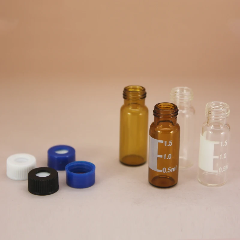  Cyberlab 9 мм Винтовые флаконы из янтарного стекла 1 5/2 0 мл для HPLC/GC USP тип с белым Si/красным ПТФЭ