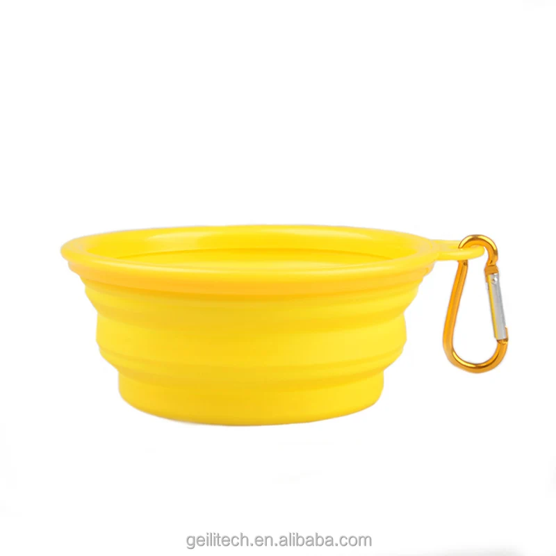 Большая Поставка со склада, складная силиконовая миска для собак объемом 300 мл или 1000 мл с логотипом под заказ