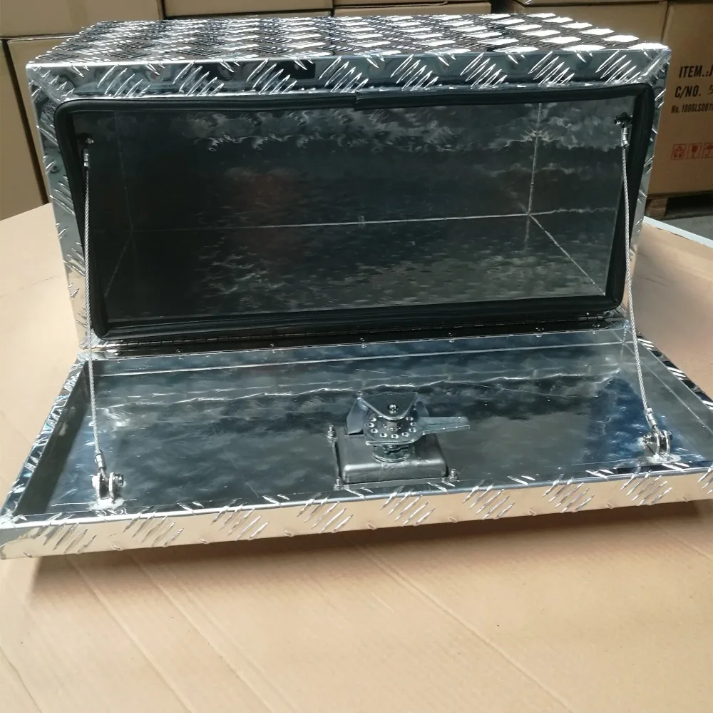 
Aluminum checker plate camper trailer tool boxes 