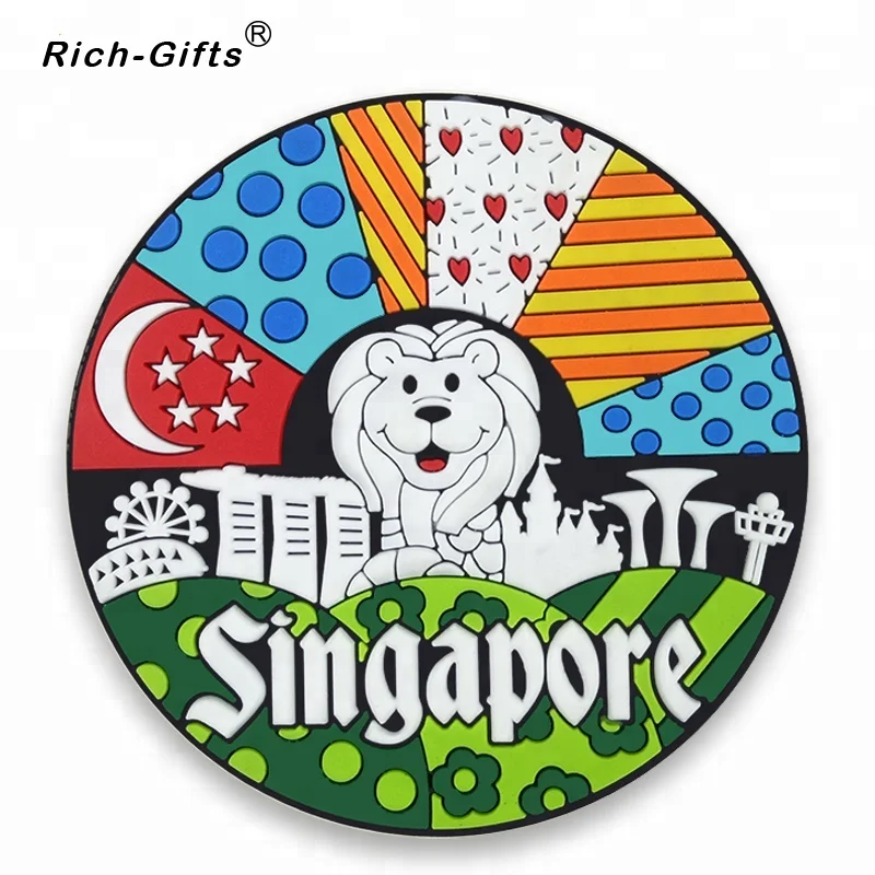 
Distinctive Cartoon Merlion Rubber Key Rings 