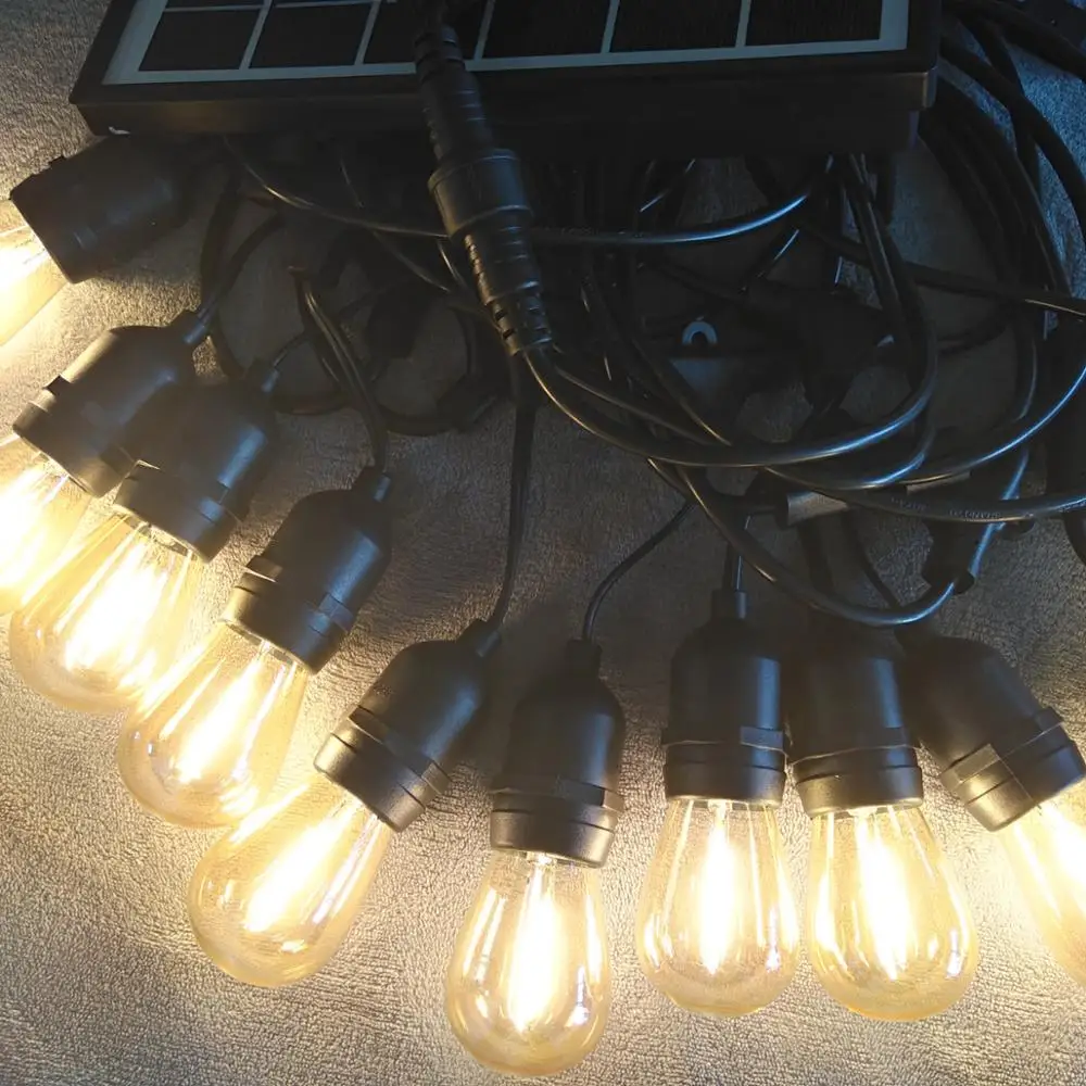 7.6m led string fairy lights 10pcs S14 christmas lights solar outdoor string full set christmas lights solar outdoor string