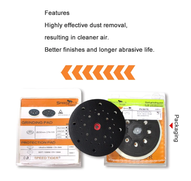 6 Inch 150mm Hook and Loop abrasive Sander Backing sanding Pad disc For Festool Power Tools Accessories