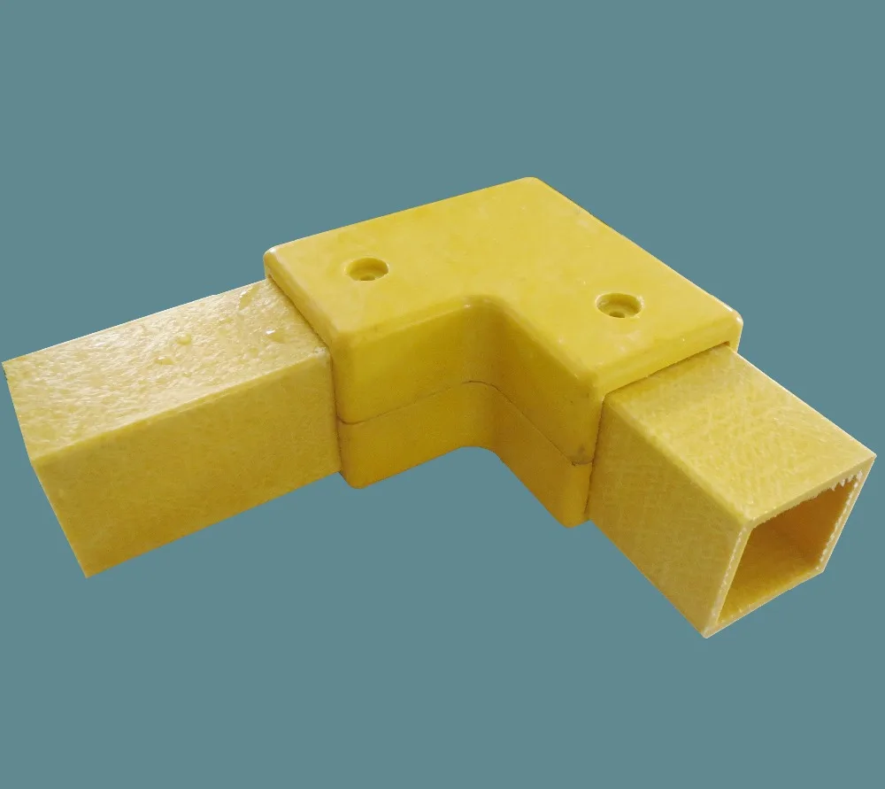 High Strength GRP Pipe Fittings For FRP Square Tube Handrail