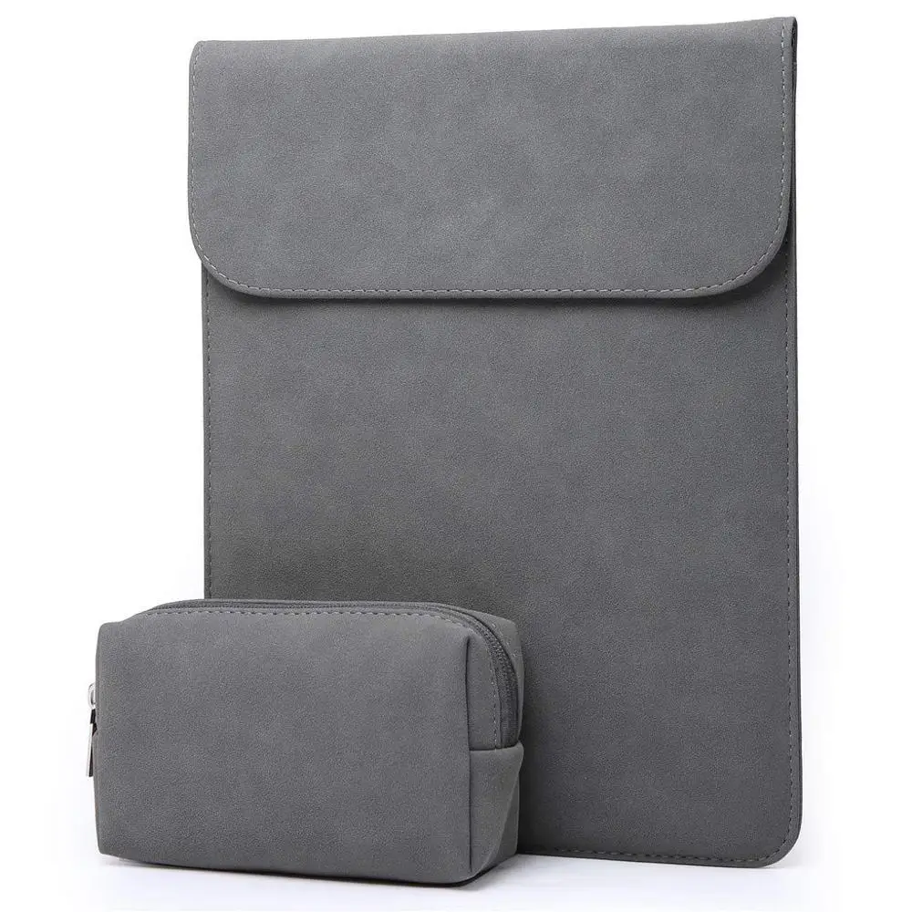 PU Leather Laptop Sleeve Cover Bag Multiple Size Notebook Bag High-Class Laptop Bag With Carrying Pouch