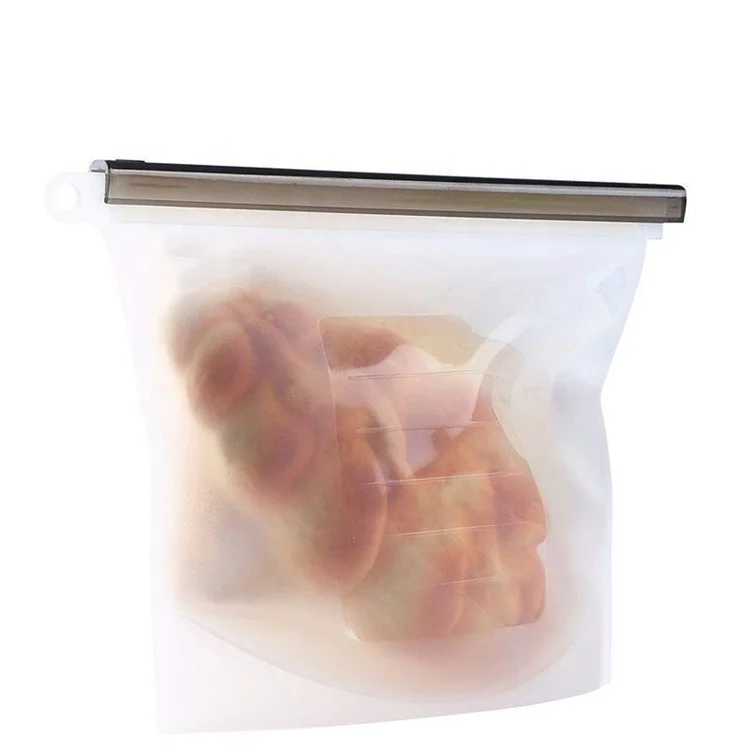 Custom Reusable Freezer Silicone Food Bags for Storage Breast Milk Snack