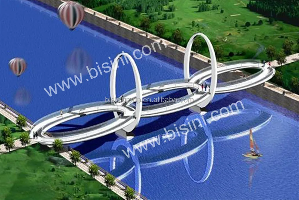 Y-shaped Frame River Landscape Steel Structure Bridge, Metal Foot Bridge,Customized Decorative Bridge(BF08-Y10006)