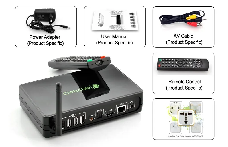 Allwinner A20 android 4.2 tv box , Supports google TV Market ,skype webcam chat and VGA output