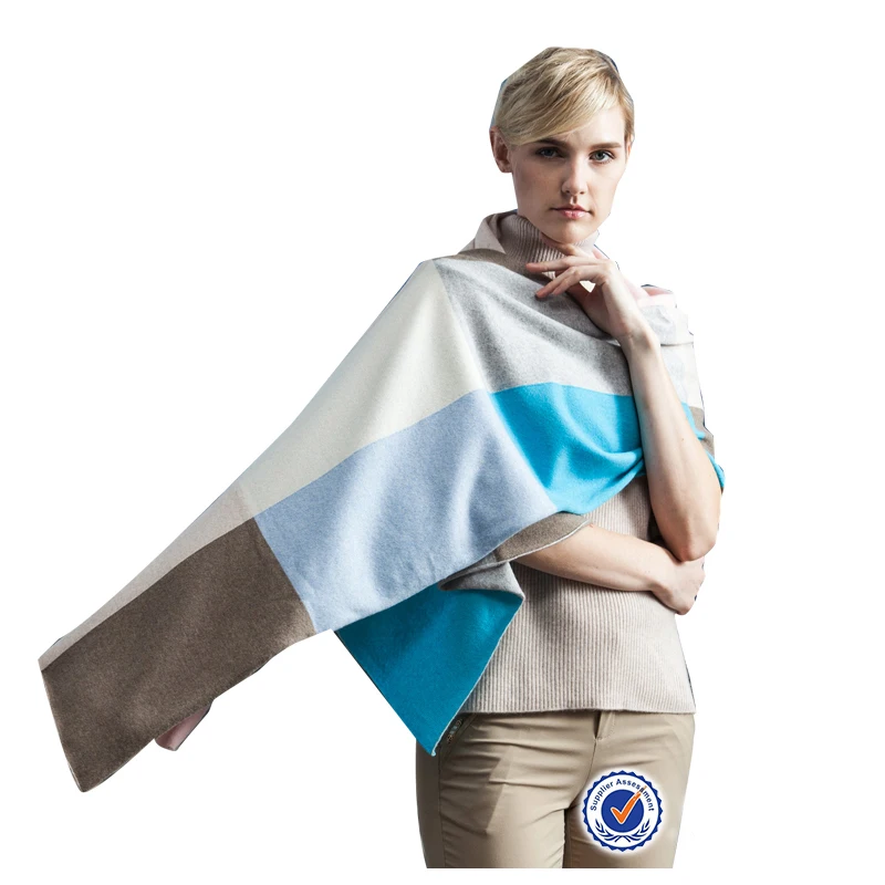 Hot sale cashmere wool blend knitted cape and shawl