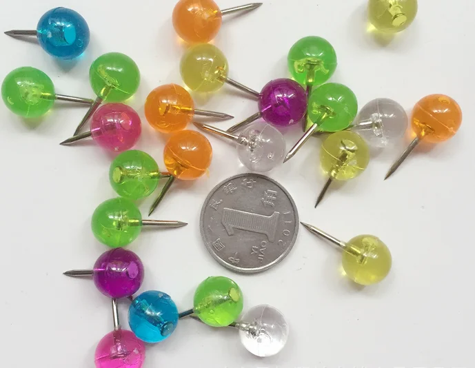 Color Shaped Metal Push Pins Tacs Office Teacher School Students