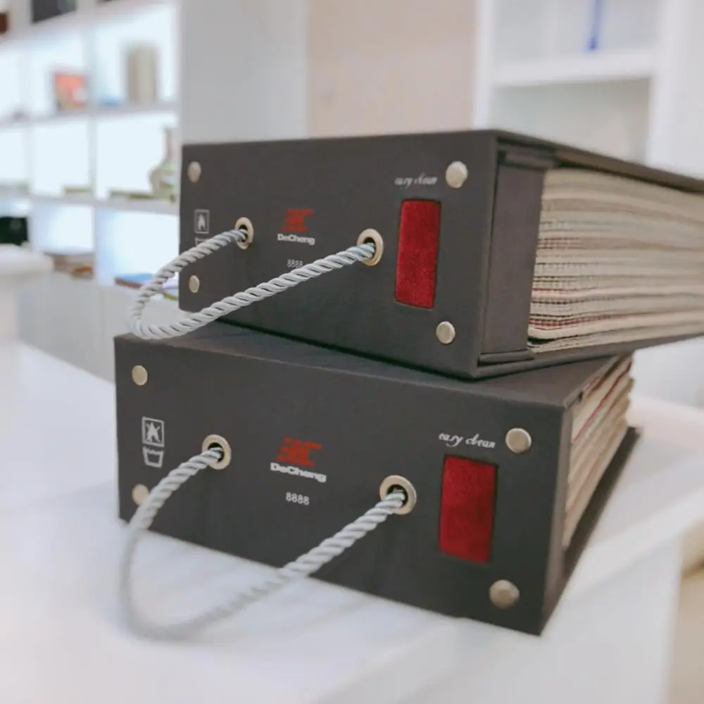 Альбом для образцов из темно-серой ткани