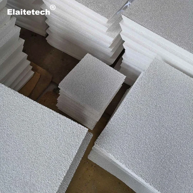 Aluminum foundry ceramic foam filter plate for filtering aluminum molten precision casting