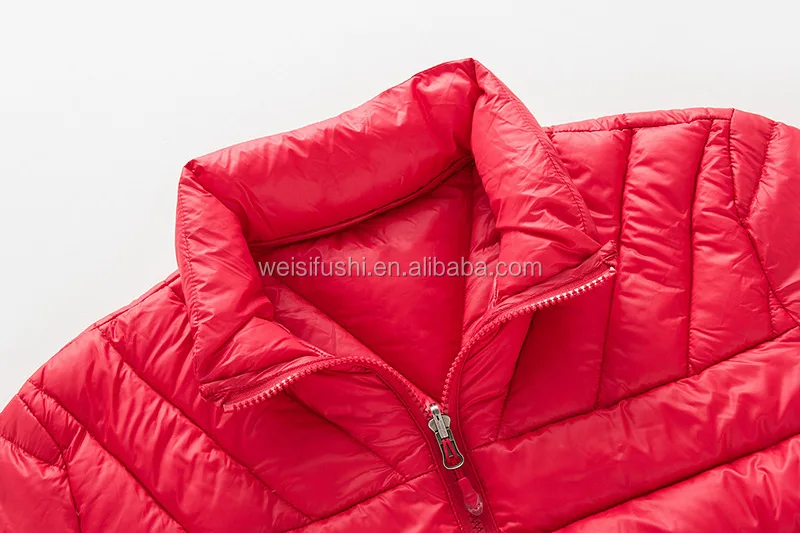 
custom high quality womens winter lightweight and warm goose down feather filled padded jackets 