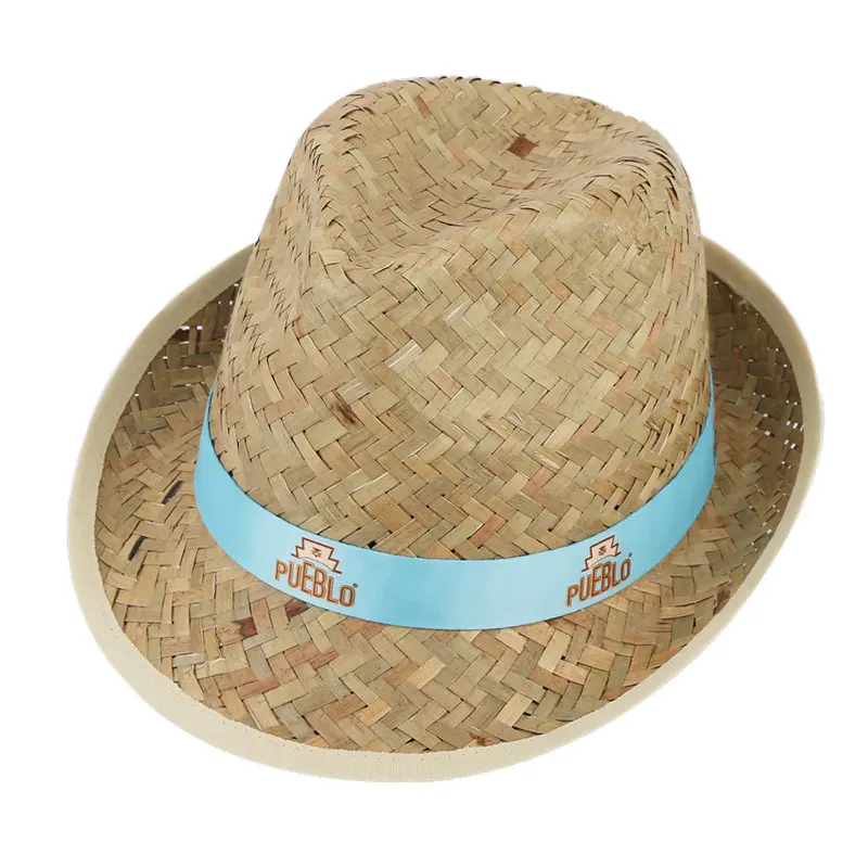 cheap natural straw fedora hats for promotions