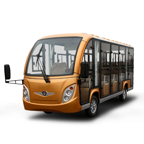 Новый золотой 14-местный электрические туристический автомобиль с высоким качеством