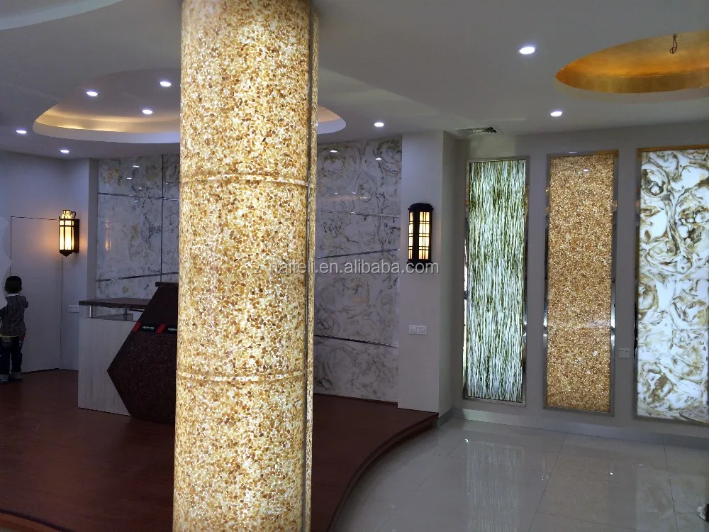 Acrylic resin pebble artificial cobble stone panel