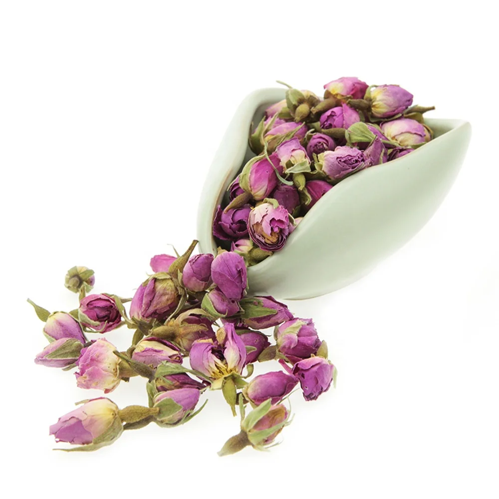 Wholesale France Perfume Imperial Dry Dried Pink Gold Tuberose Rose Petals Bud 3 Roses Flower Tea Buds for Tea China
