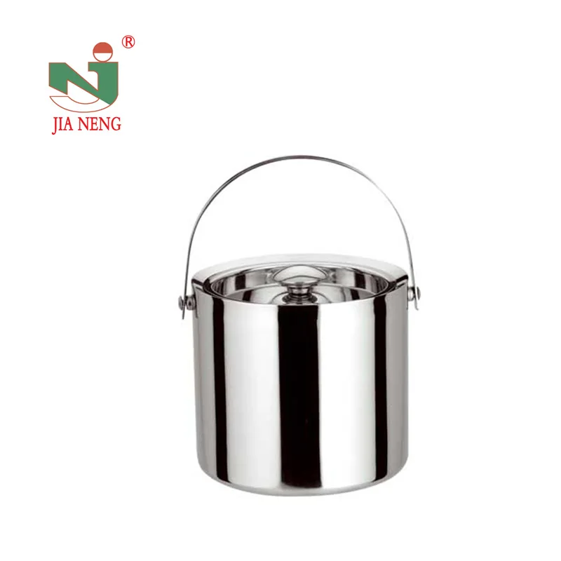 High-quality Double Walled Stainless Steel Ice Bucket With lid Wholesale