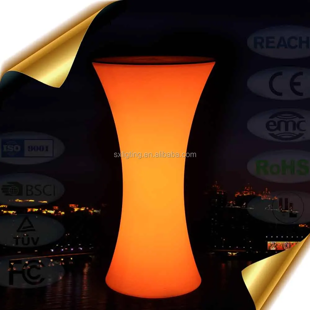 SX-58110-BTB LED Furniture for Events Outdoor Lighting Bar Table / Glowing LED Color Changing Events Cocktail Table