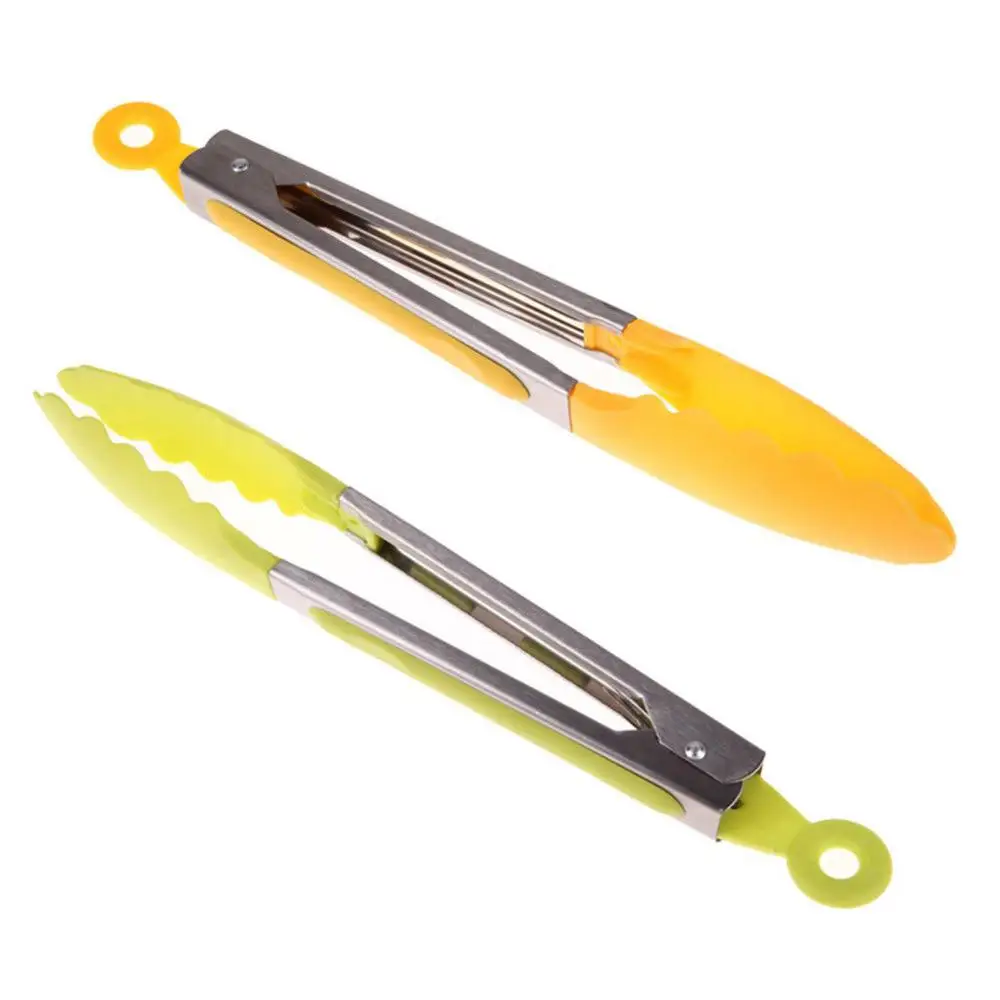 1/2/3/4/5X Food BBQ Clip Handle Clamp Stainless Steel Serving Tongs Useful Tool