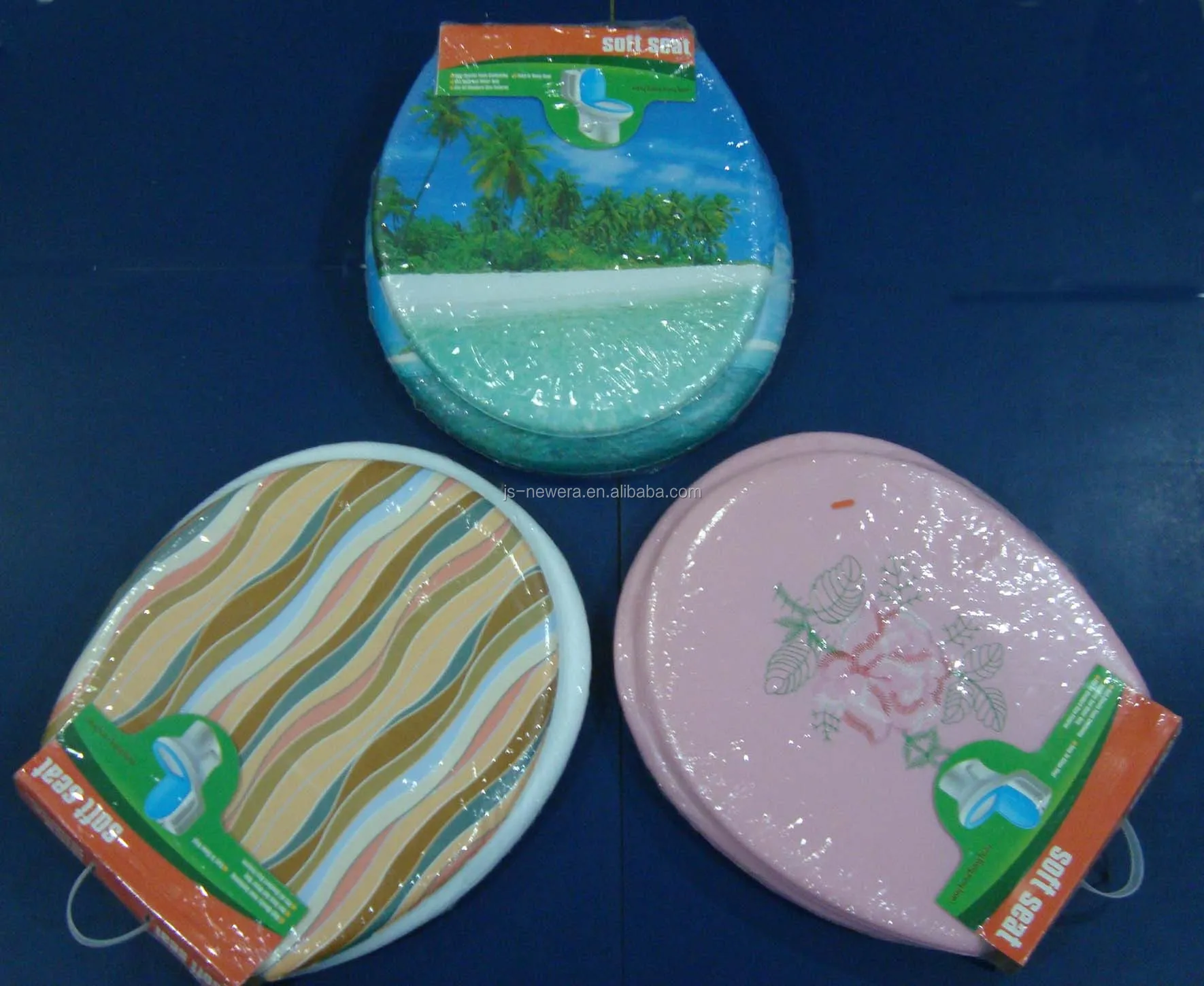 Мягкий чехол на сиденье унитаза, с принтом