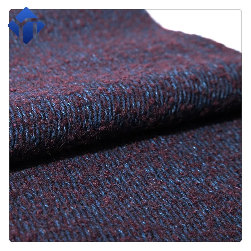 
Best-selling tweed wool blended coat wool woven polyester fabric 