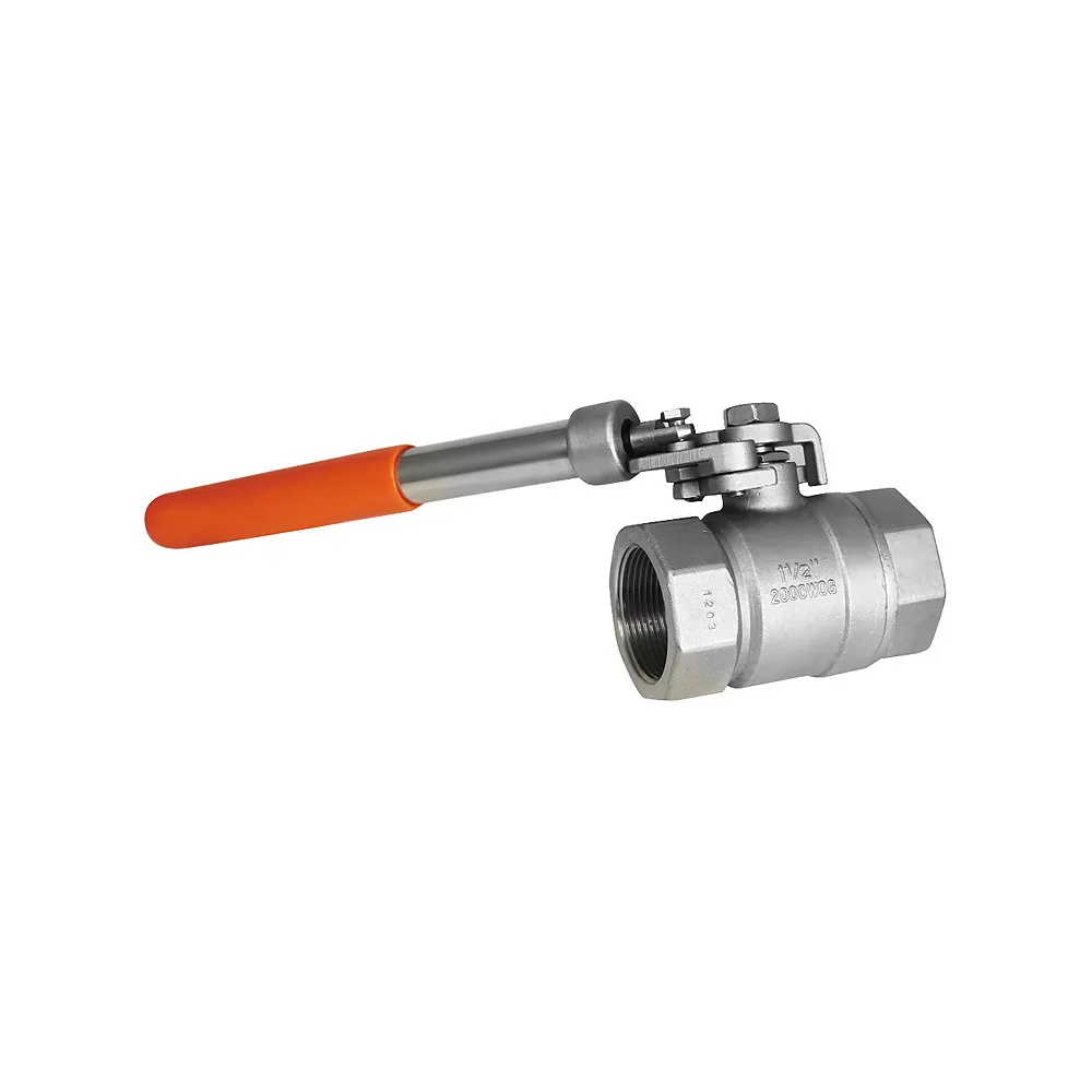 
2 pieces 2000psi stainless steel spring return ball valve 