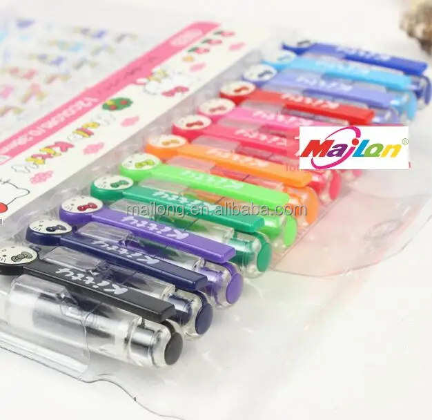 Cartoon neutral pen Hello Kitty cartoon 12 color pen/watercolors pen PN6642