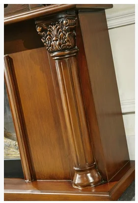 Model 8063 Luxury Electric Fireplace with Wood Frame for Household Use