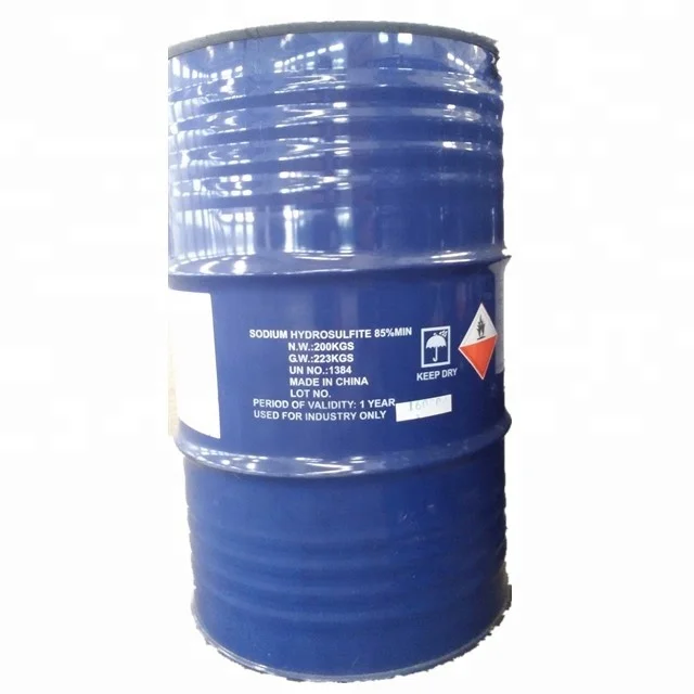 
sodium hydrosulphite (Na2S2O4) 7775-14-6 85%, 88% 90% Min. 