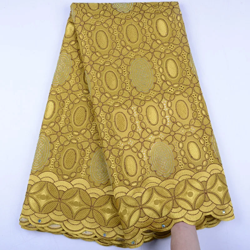 
New Design African Cotton Lace Fabric Embroidered Guipure Cotton For Bridal Wedding Sewing Dresses 1510 