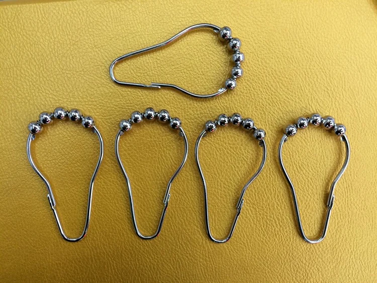 High Quality Foot Shaped Ring Rings Design Metal Roll Shower Curtain Hooks