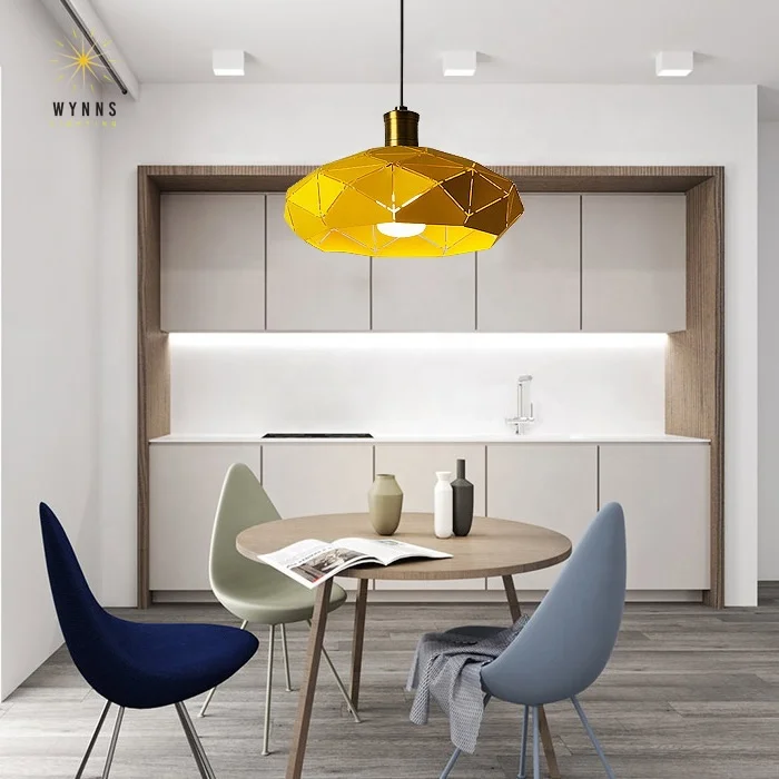 Macaron Modern Chandelier Ceiling Light Colorful LED Pendant Lighting Simple Suspension Large Iron Lamp Bar Low Price